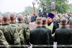 Пограничники приняли присягу в Брестской крепости...