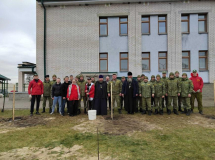 Яблоневый сад в честь 105-летия ОПС РБ был посажен на территории погранкомендатуры "Малорита"...