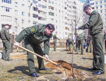 МОЛОДЫЕ ЯБЛОНИ ПОЯВИЛИСЬ НА ТЕРРИТОРИИ ОТРЯДА ПОГРАНИЧНОГО КОНТРОЛЯ «МИНСК»