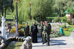 Встреча военнослужащих Гомельской пограничной группы со священнослужителем