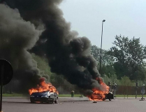 В пункте пропуска Варшавский мост- Тересполь сгорели два автомобиля...