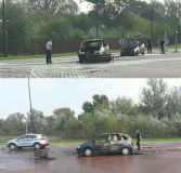 В пункте пропуска Варшавский мост- Тересполь сгорели два автомобиля...