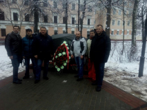 Памятный камень "Воинам-пограничникам" открыли сегодня в центральной части Гомеля.