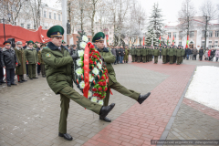 Памятный камень "Воинам-пограничникам" открыли сегодня в центральной части Гомеля.