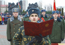 Клятву на верность Родине произнесли военнослужащие нового пополнения в Гродненской пограничной группе